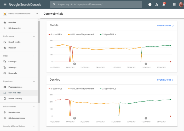 Google Core Web Vitals Optimization Case Study - Language Site Achieves ...